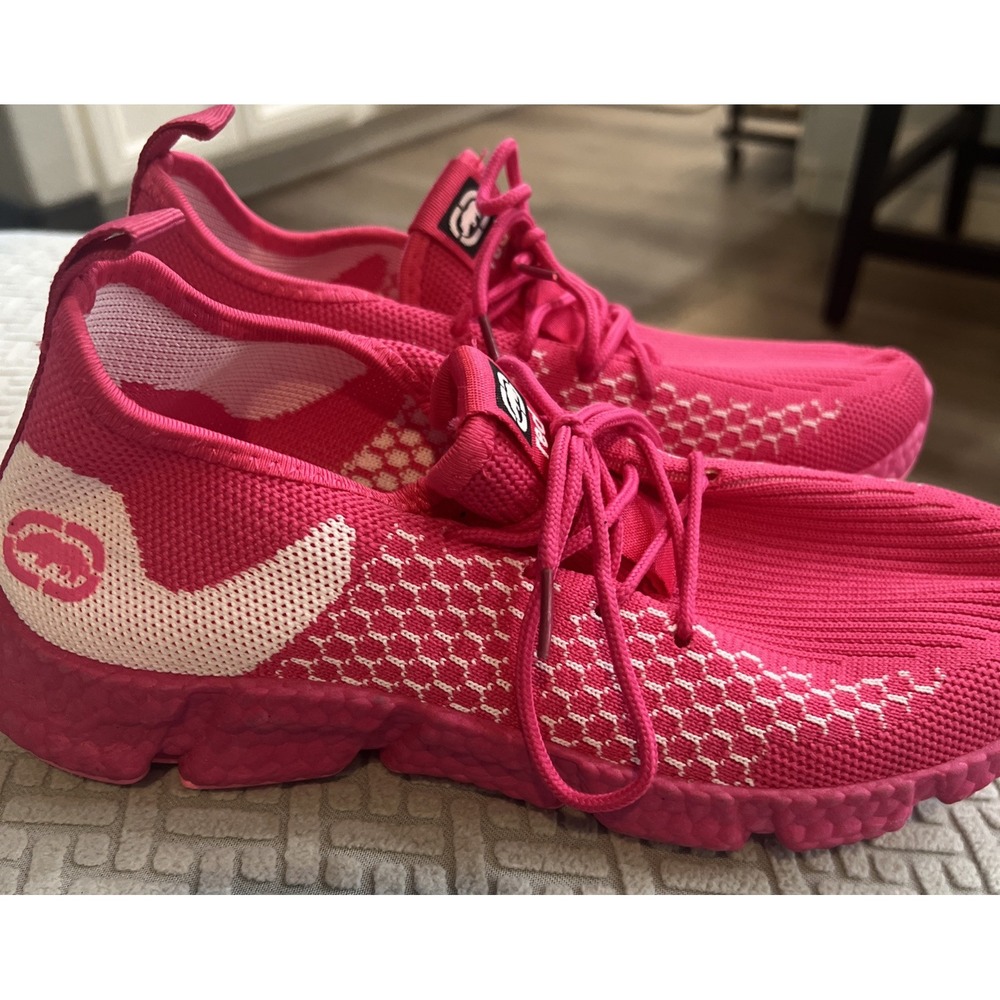 Ecko Unlimited Sport Sneaker BRIGHT PINK Women's Logo Light Weight Clean SZ 9